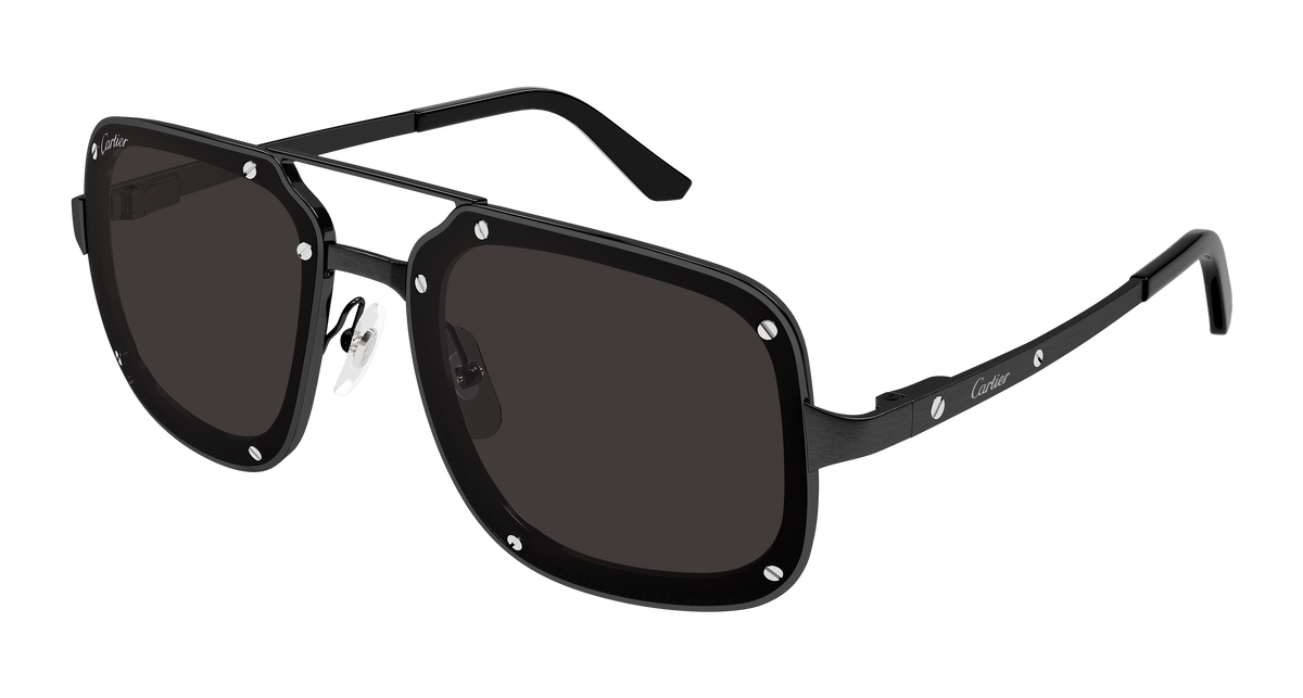 Cartier CT0194S Sunglasses - Black / Smoke (004)