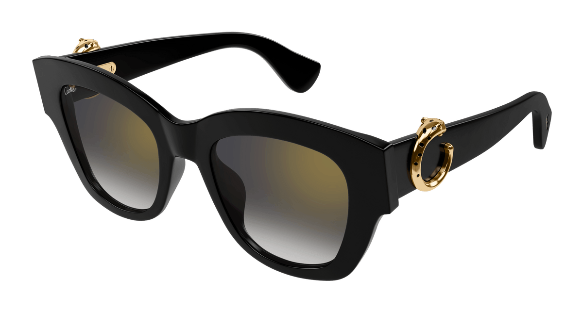 Cartier CT0547S Sunglasses - Black / Grey (001)
