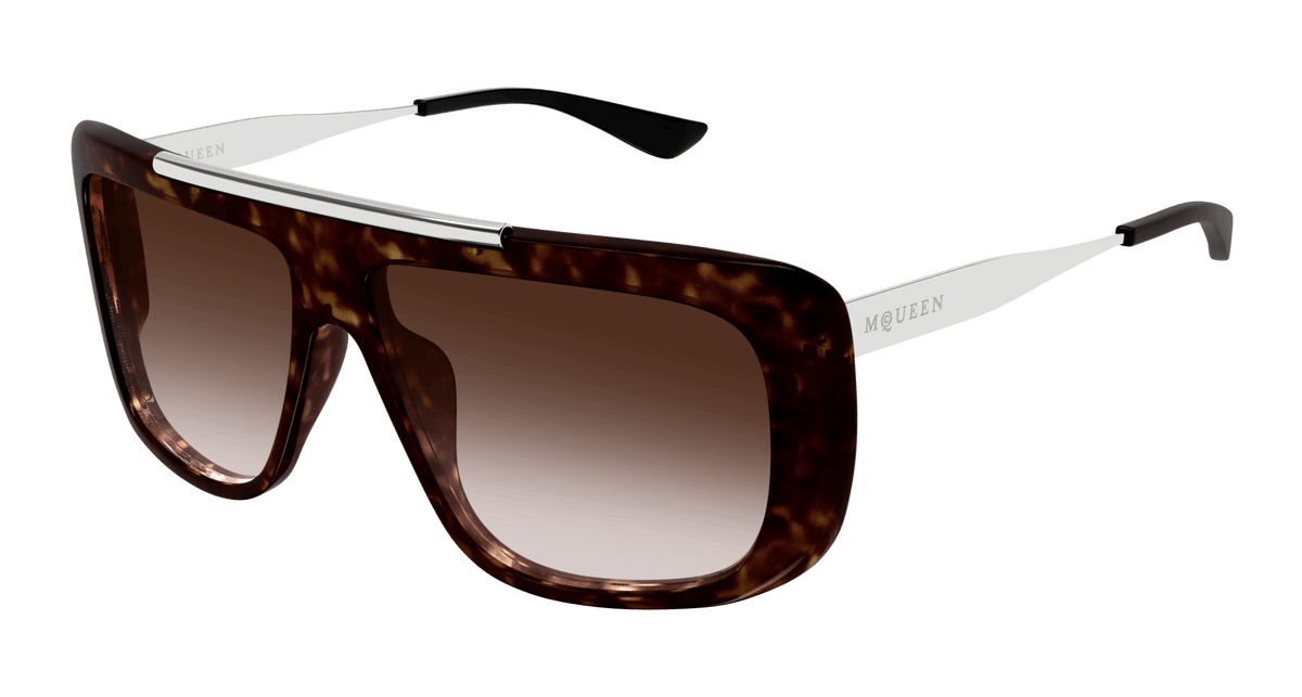Alexander McQueen AM0492S Sunglasses - Havana / Brown (003)