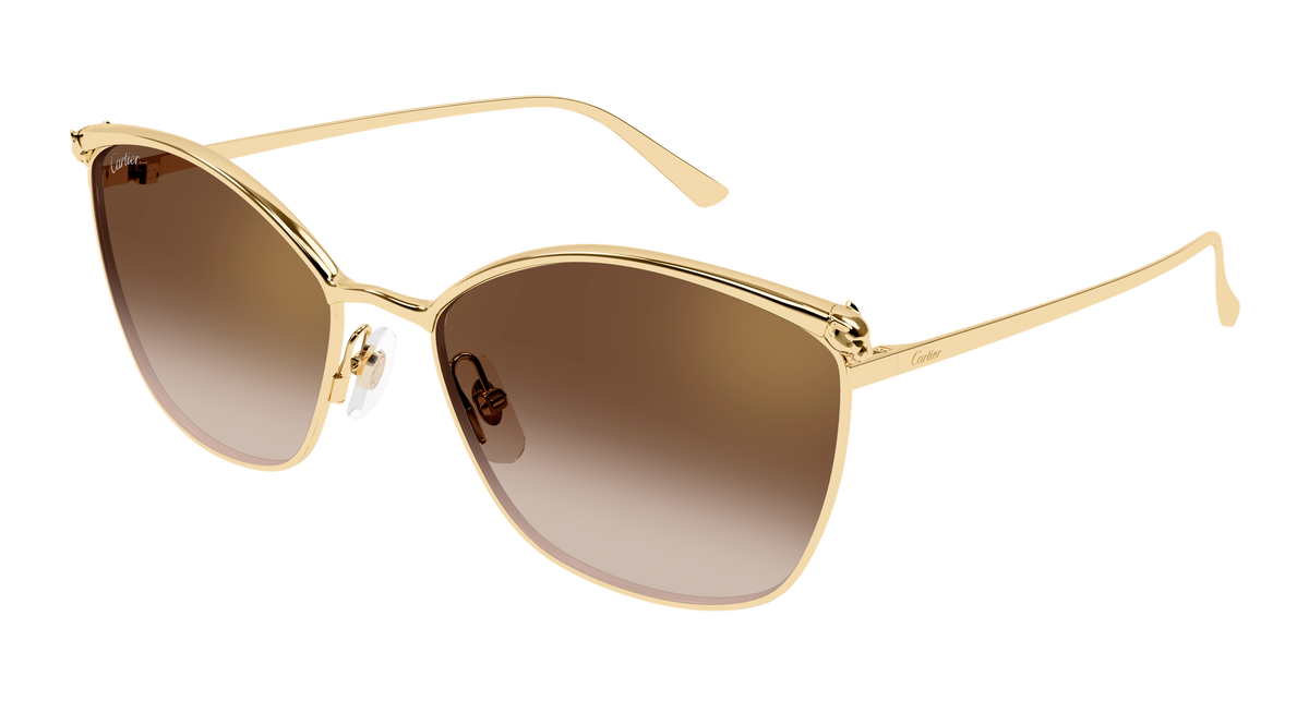 Cartier CT0595S Sunglasses - Gold / Brown (002)