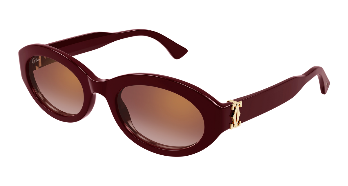 Cartier CT0588S Sunglasses - Burgundy / Red (003)