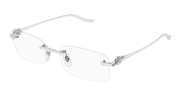 Cartier CT0552O Eyeglasses - Silver / Transparent (002)