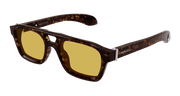 Alexander McQueen AM0505S Sunglasses - Havana / Yellow (002)