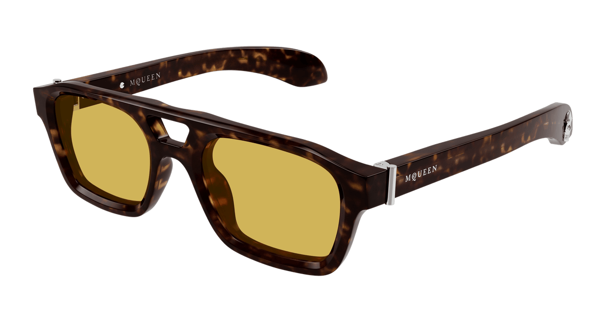 Alexander McQueen AM0505S Sunglasses - Havana / Yellow (002)