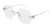 Cartier CT0646O Eyeglasses - Silver / Transparent (002)