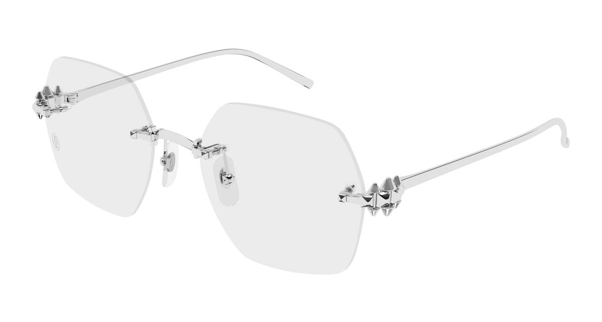 Cartier CT0646O Eyeglasses - Silver / Transparent (002)