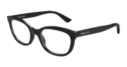 Alexander McQueen AM0569O Eyeglasses - Black / Transparent (001)