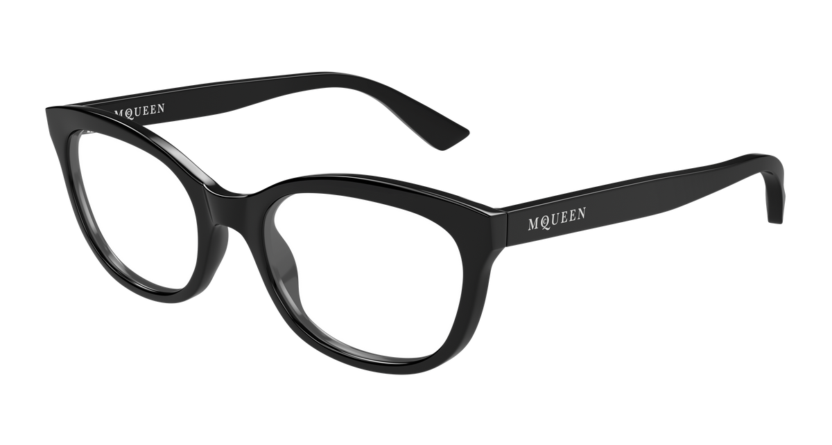 Alexander McQueen AM0569O Eyeglasses - Black / Transparent (001)