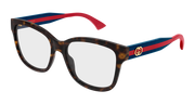 Gucci GG0038ONN Eyeglasses - Havana / Transparent (003)