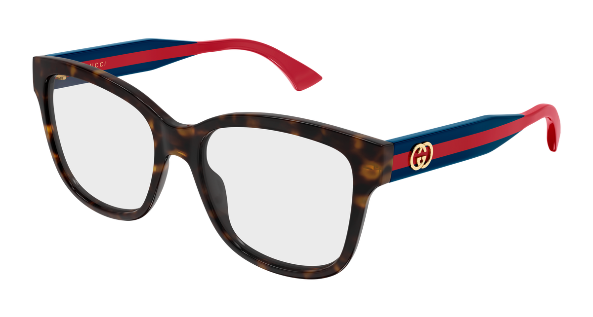Gucci GG0038ONN Eyeglasses - Havana / Transparent (003)