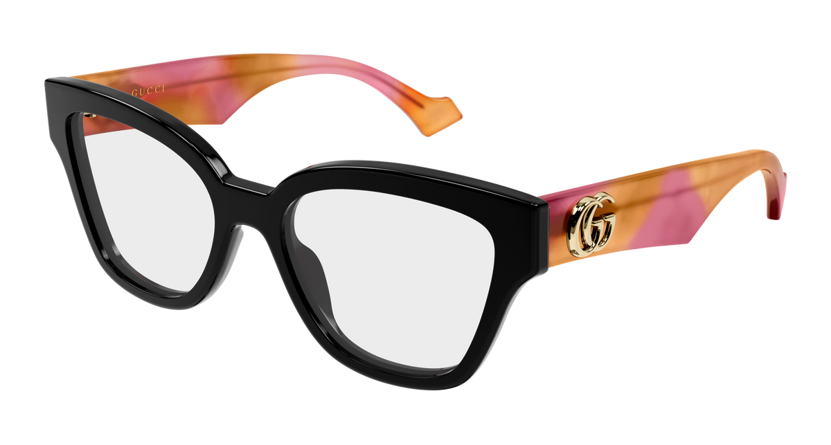 Gucci GG1424O Eyeglasses - Black / Transparent (015)