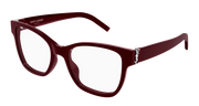 Saint Laurent SL M158 Eyeglasses - Burgundy / Transparent (006)