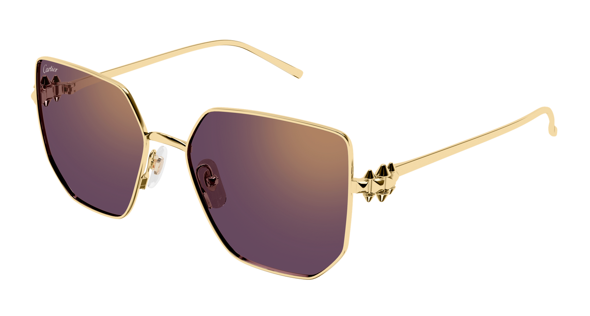 Cartier CT0645S Sunglasses - Gold / Violet (002)