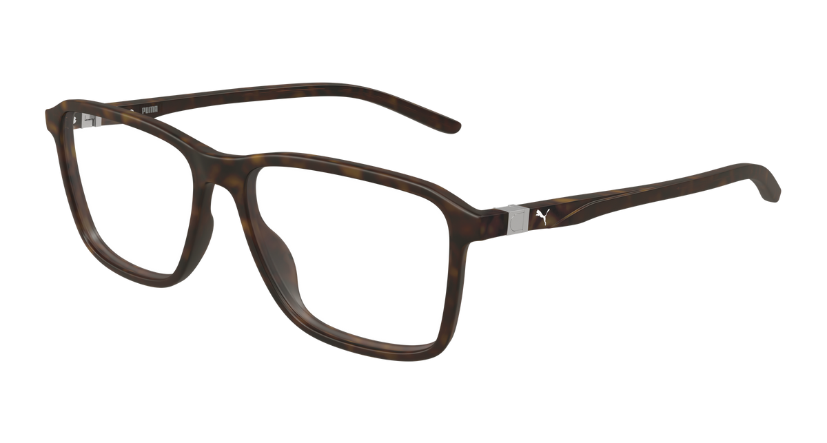 Puma PU0536O Eyeglasses - Havana / Transparent (002)