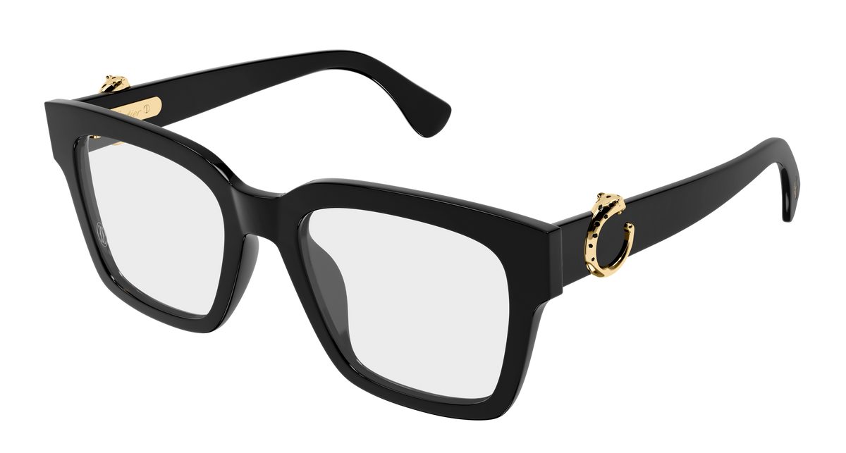 Cartier CT0640O Eyeglasses - Black / Transparent (001)