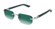 Cartier CT0622S Sunglasses - Silver / Green (003)