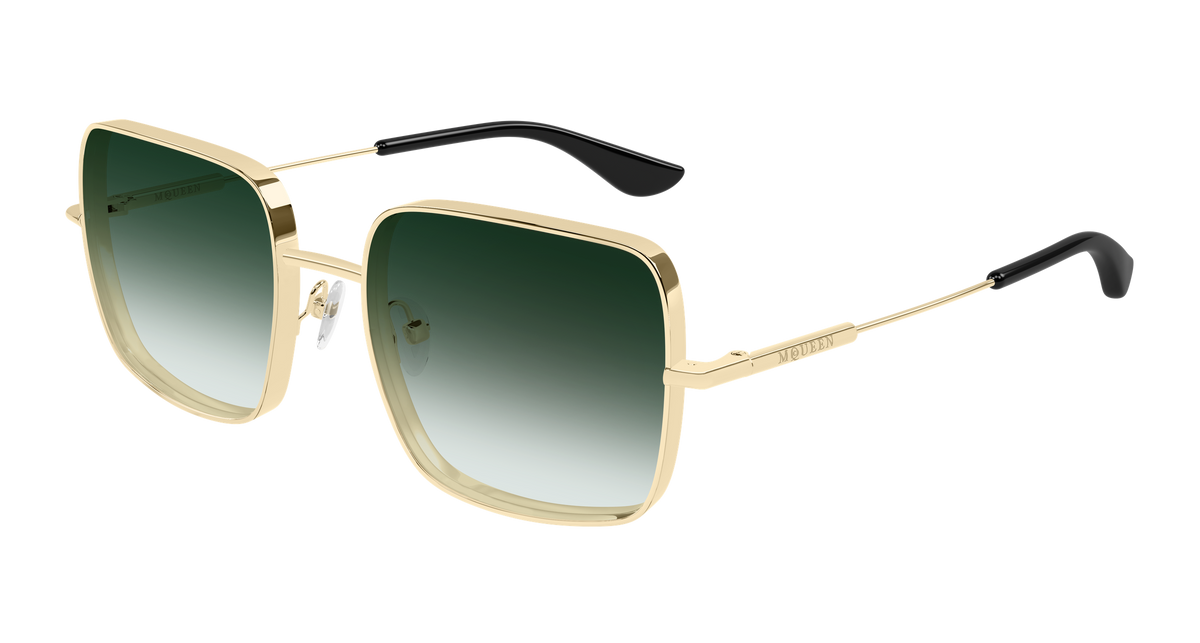 Alexander McQueen AM0564S Sunglasses - Gold / Green (003)