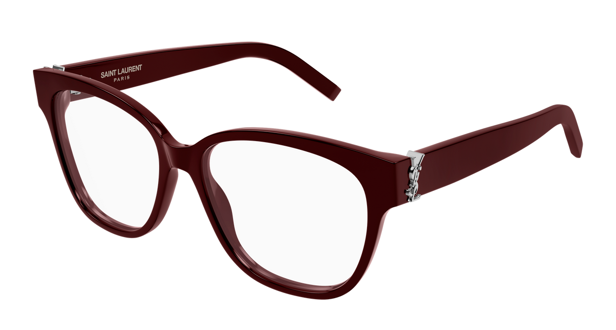 Saint Laurent SL M33 Eyeglasses - Burgundy / Transparent (010)