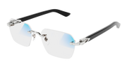 Cartier CT0623S Sunglasses - Silver / Transparent (001)