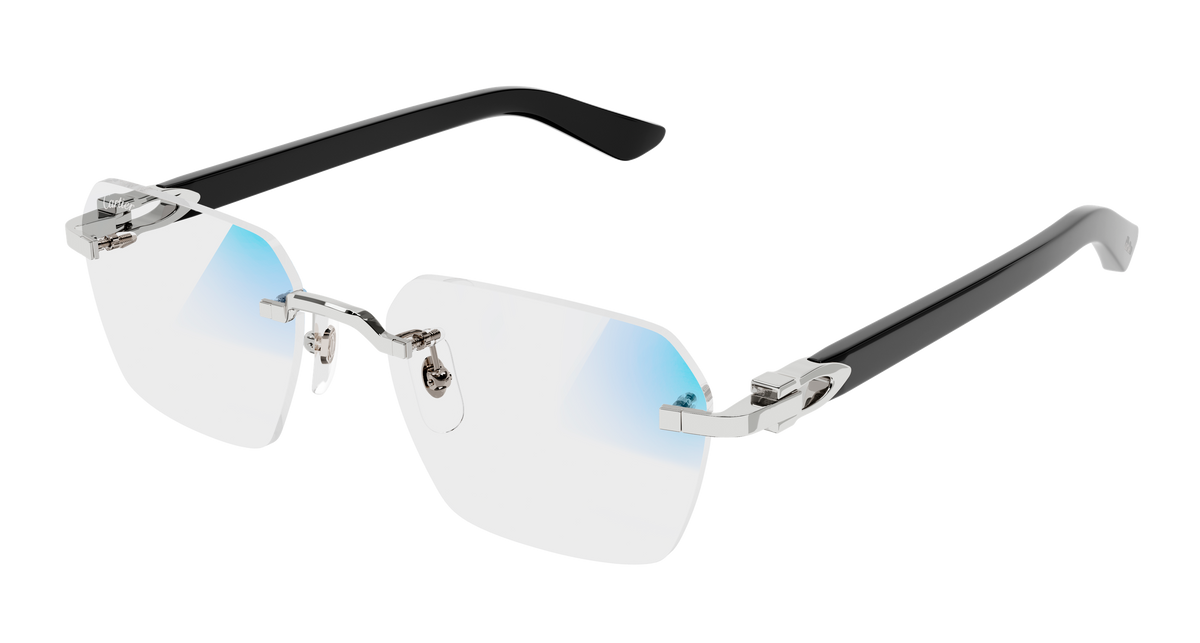 Cartier CT0623S Sunglasses - Silver / Transparent (001)