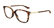 Alexander McQueen AM0554O Eyeglasses - Havana / Transparent (007)
