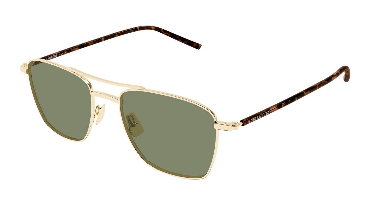 Saint Laurent SL 866 Sunglasses - Gold / Green (003)