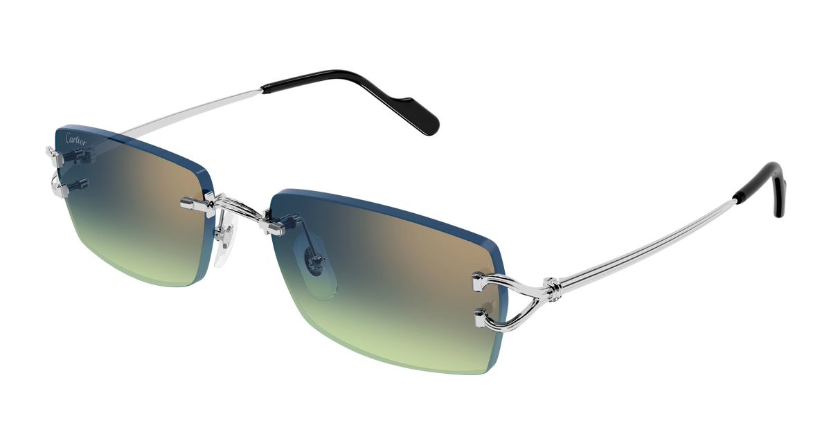 Cartier CT0550S Sunglasses - Silver / Blue (008)
