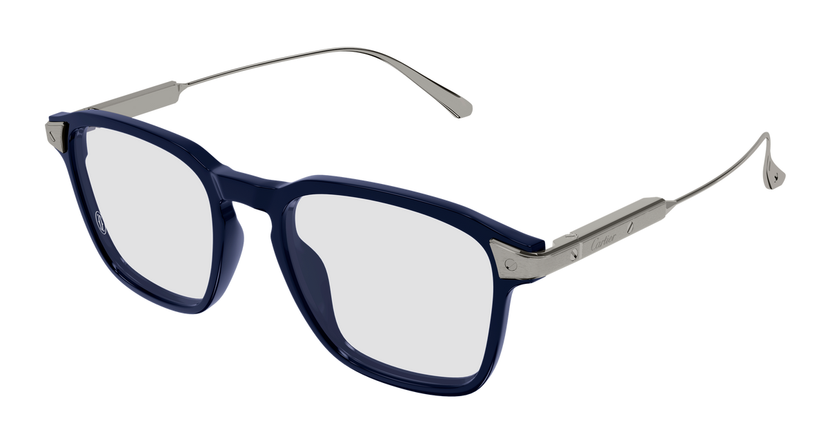 Cartier CT0611O Eyeglasses - Blue / Transparent (002)