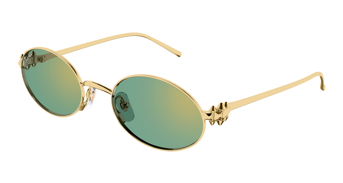 Cartier CT0644S Sunglasses - Gold / Green (004)