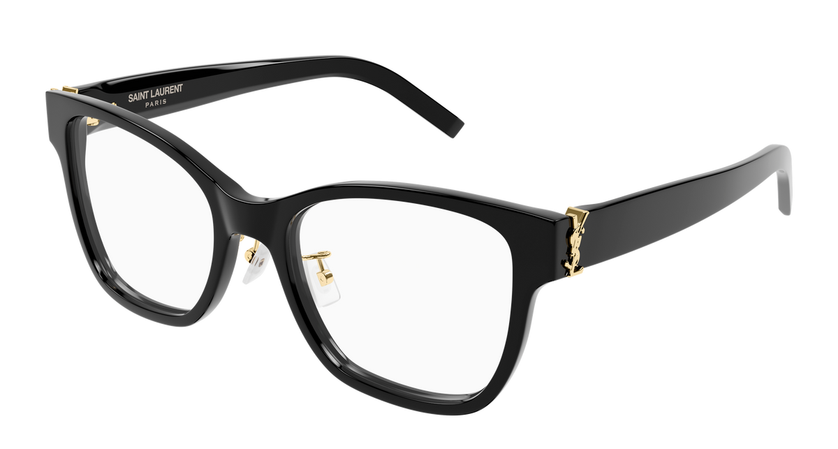 Saint Laurent SL M158/F Eyeglasses - Black / Transparent (001)
