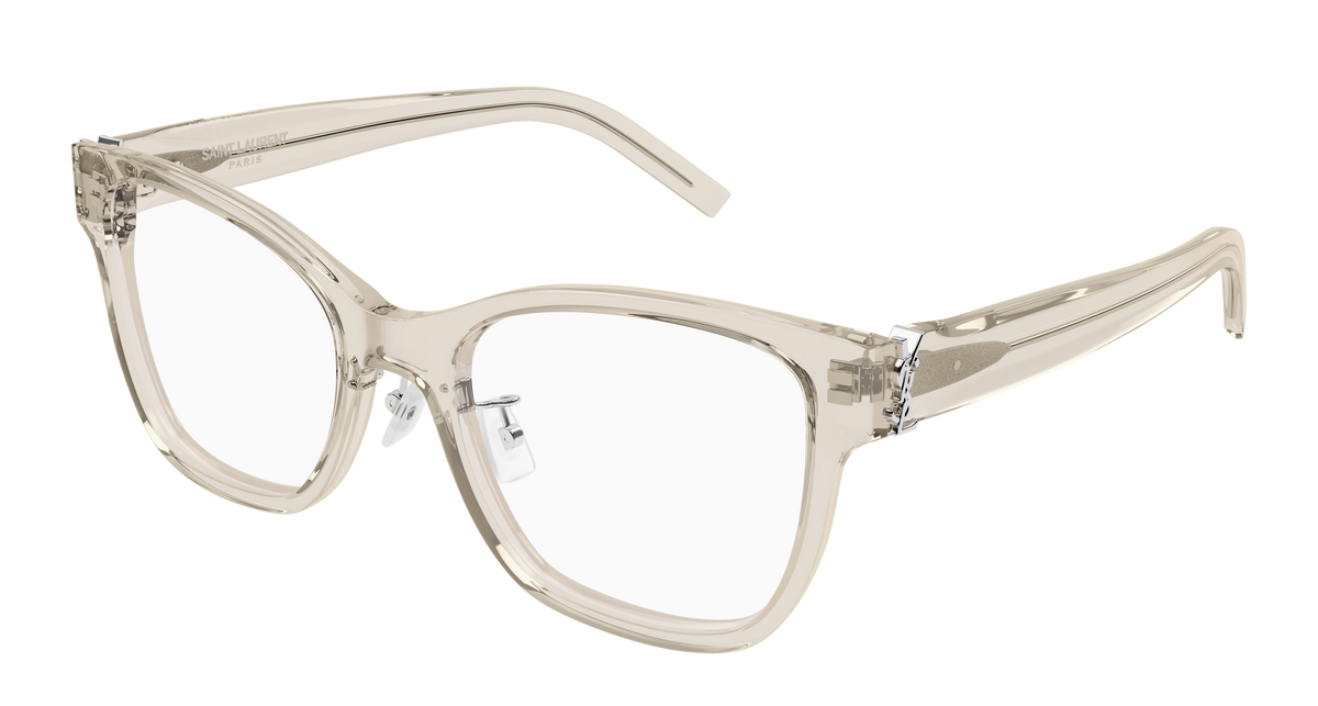 Saint Laurent SL M158/F Eyeglasses - Beige / Transparent (004)