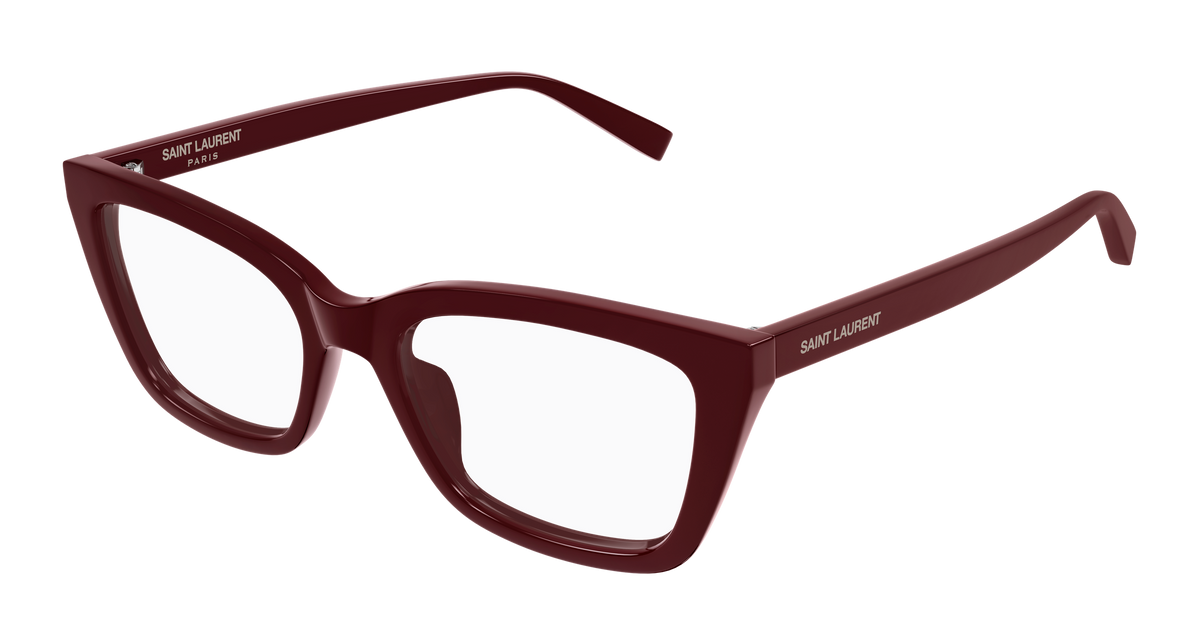 Saint Laurent SL 911 Eyeglasses - Burgundy / Transparent (003)