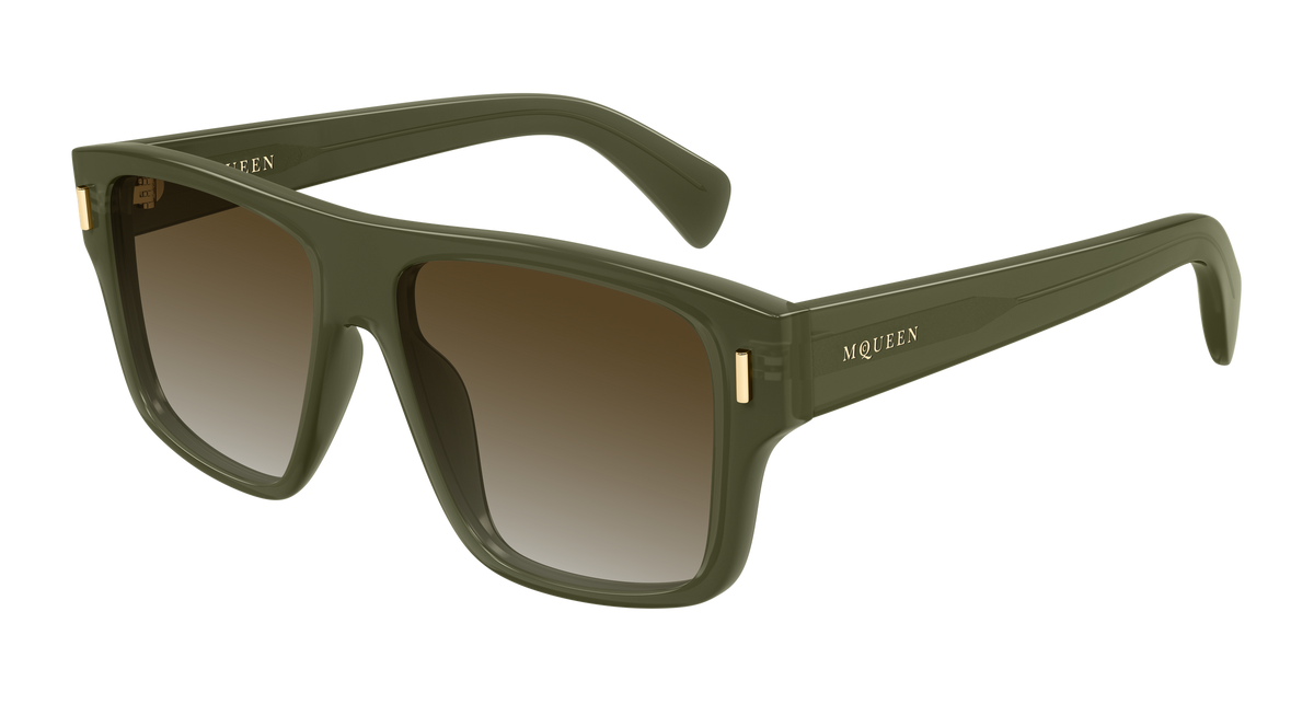 Alexander McQueen AM0550S Sunglasses - Green / Brown (003)
