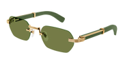 Cartier CT0362S Sunglasses - Gold / Green (006)