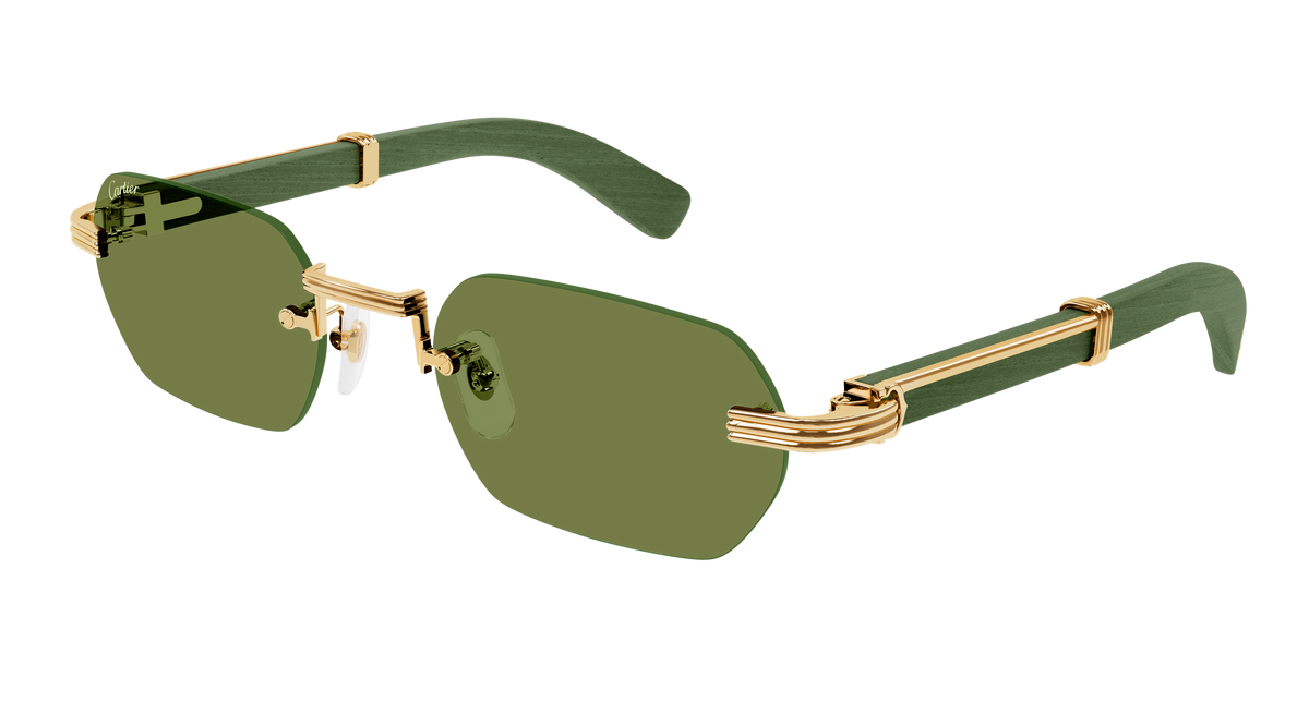 Cartier CT0362S Sunglasses - Gold / Green (006)