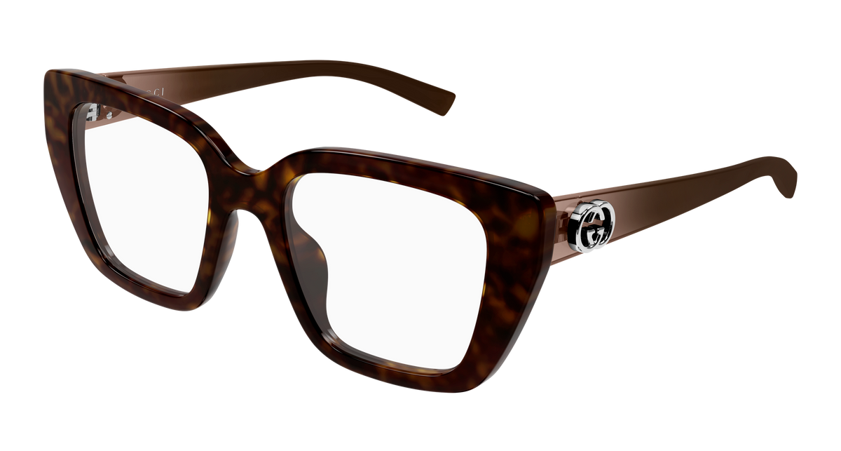 Gucci GG2028O Eyeglasses - Havana / Transparent (002)