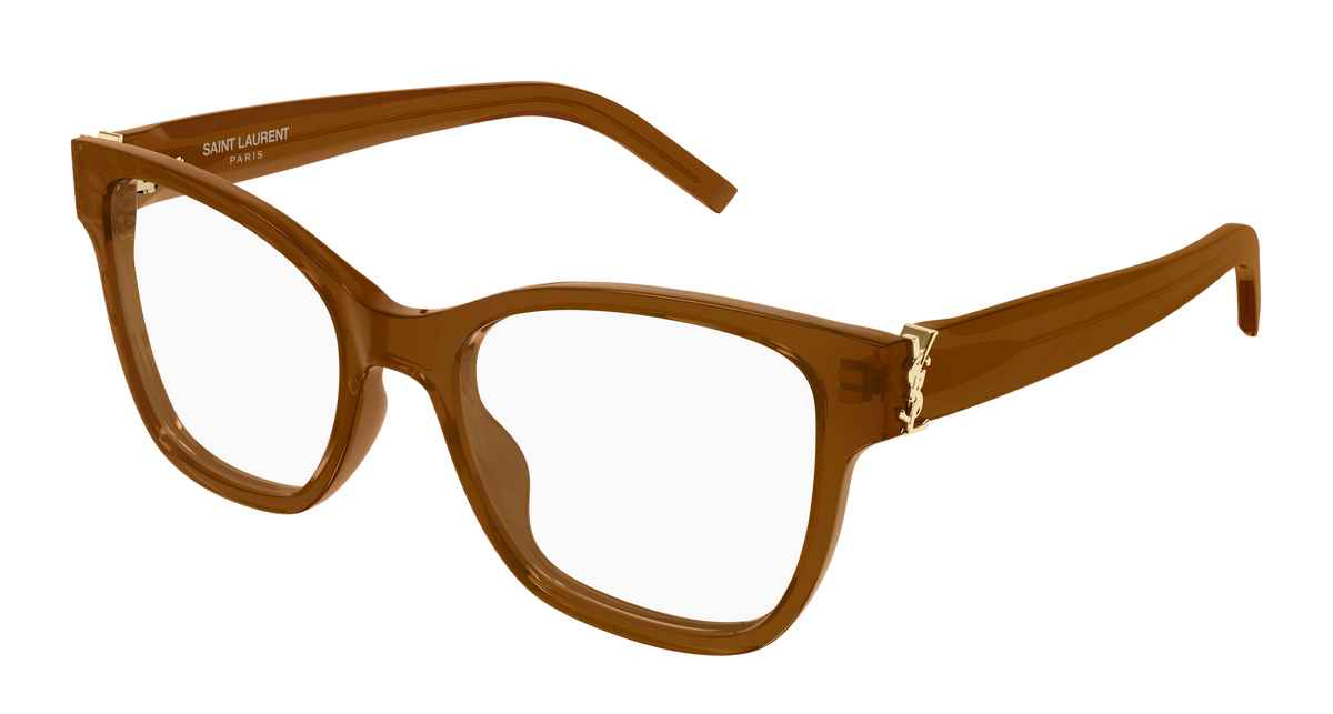 Saint Laurent SL M158 Eyeglasses - Brown / Transparent (005)