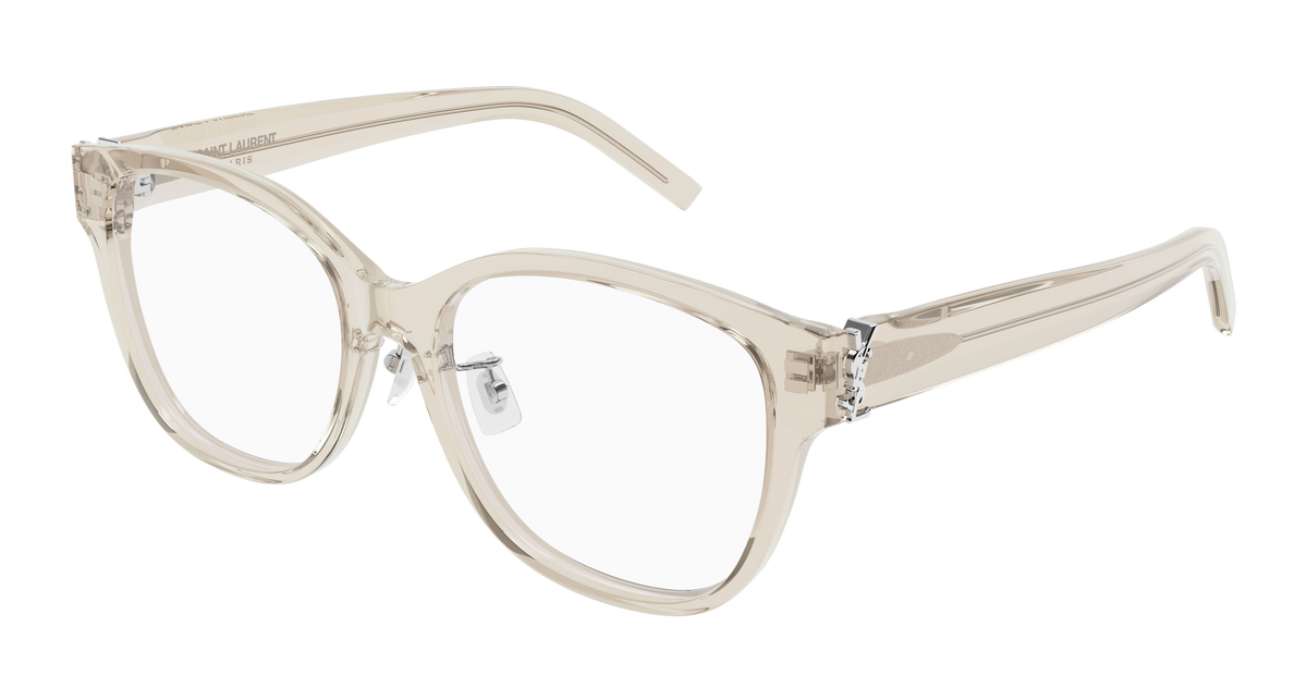 Saint Laurent SL M168/F Eyeglasses - Beige / Transparent (004)