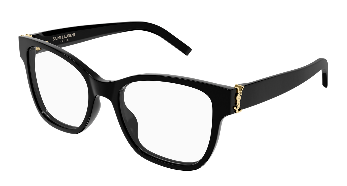 Saint Laurent SL M158 Eyeglasses - Black / Transparent (001)