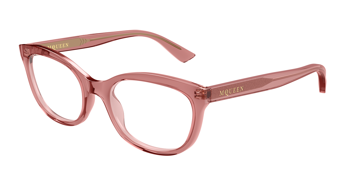 Alexander McQueen AM0569O Eyeglasses - Red / Transparent (005)