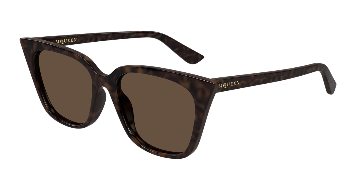 Alexander McQueen AM0556S Sunglasses - Havana / Brown (002)