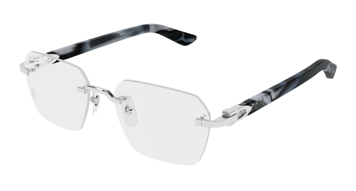 Cartier CT0623O Eyeglasses - Silver / Transparent (005)