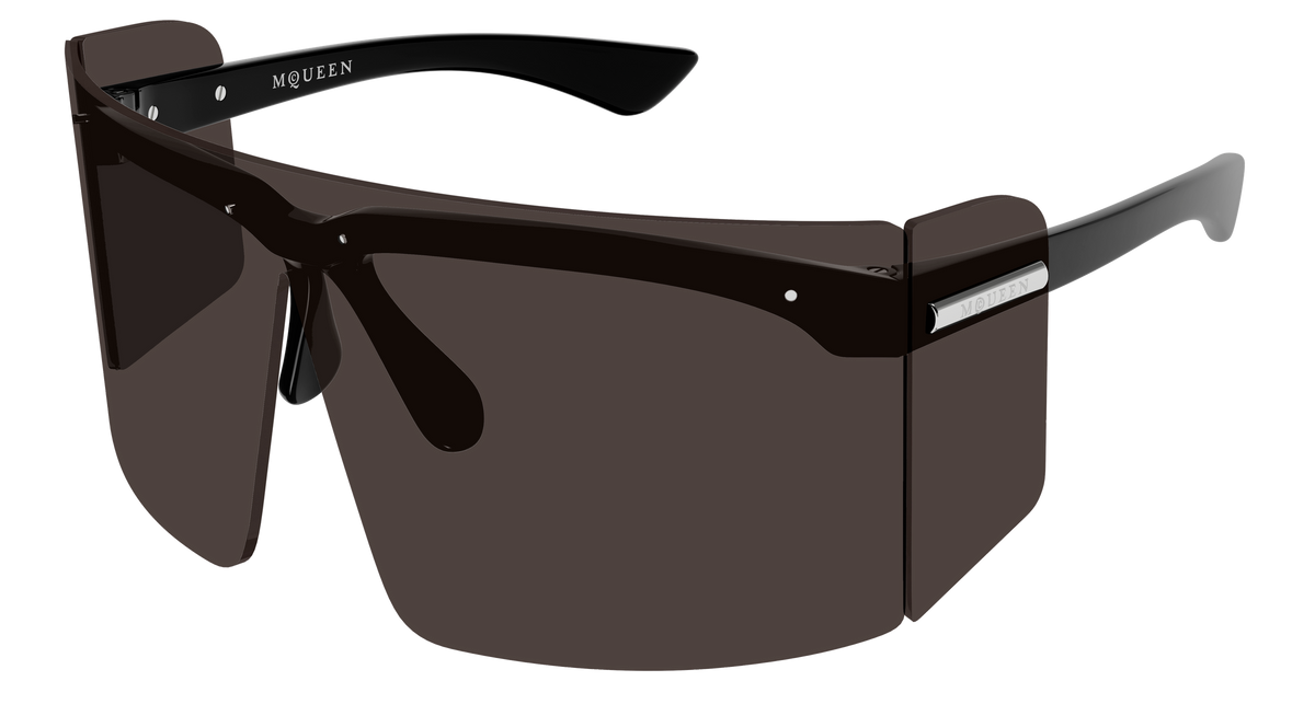 Alexander McQueen AM0594S Sunglasses - Black / Smoke (001)