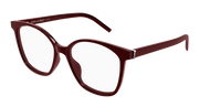 Saint Laurent SL M162 Eyeglasses - Burgundy / Transparent (006)