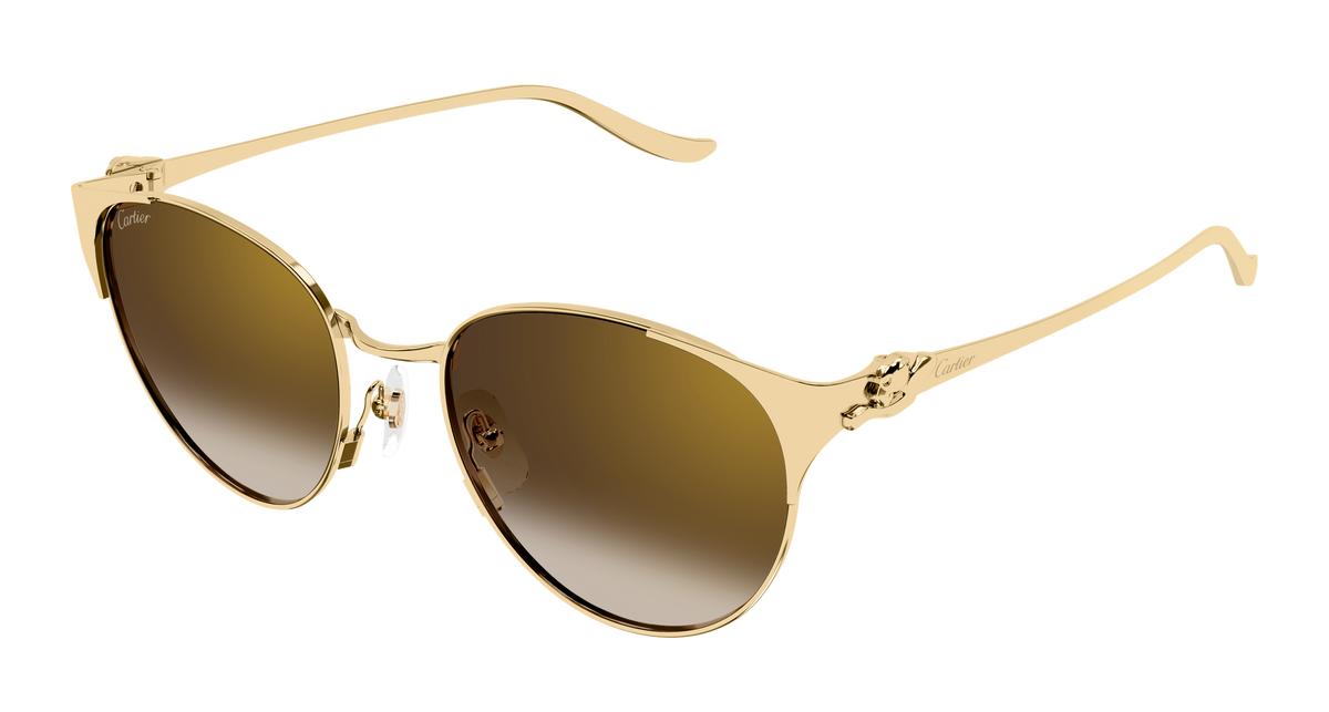 Cartier CT0631S Sunglasses - Gold / Brown (002)