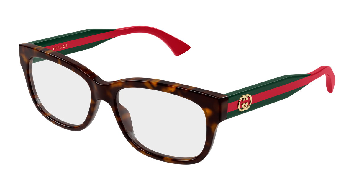 Gucci GG0278OAN Eyeglasses - Havana / Transparent (002)