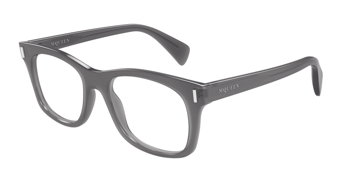 Alexander McQueen AM0551O Eyeglasses - Grey / Transparent (003)