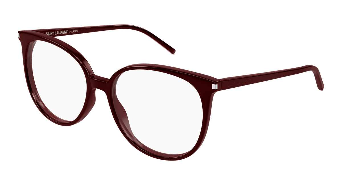 Saint Laurent SL 39 Eyeglasses - Burgundy / Transparent (013)