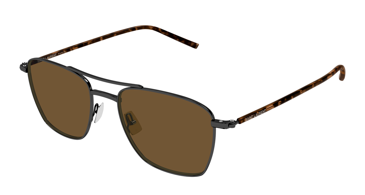 Saint Laurent SL 866 Sunglasses - Gunmetal / Brown (004)