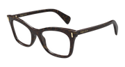 Alexander McQueen AM0552O Eyeglasses - Havana / Transparent (002)